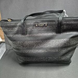 Kate Spade Black Glitter Tote Bag